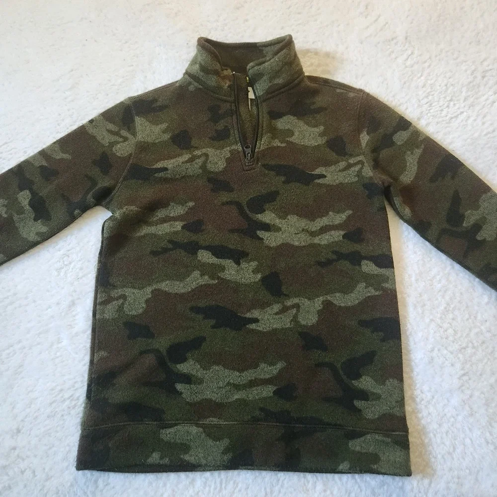 Old Navy Green Camo Crewneck Sweatshirt Boys‎ Size L (10-12)
